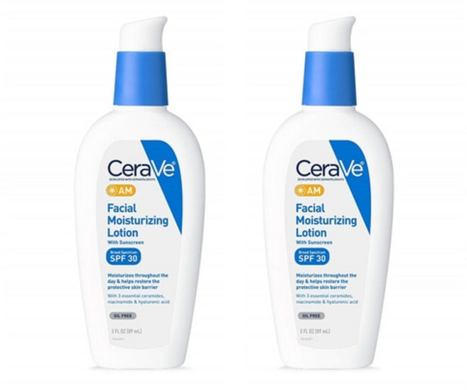 CeraVe Facial Moisturizing Lotion AM SPF 30 세라비 페이셜 모이스처라이징 로션 AM SPF 30 3oz(50ml) 2팩, 50ml