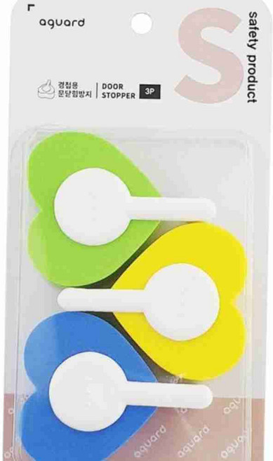 손끼임방지 하트폼 도어가드 3개입 문잠김예방