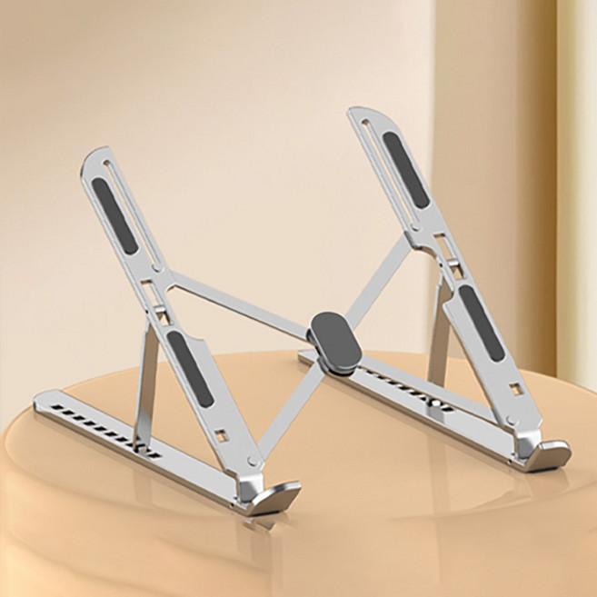 루미아르 접이식 휴대용 노트북 거치대, 1개, 실버