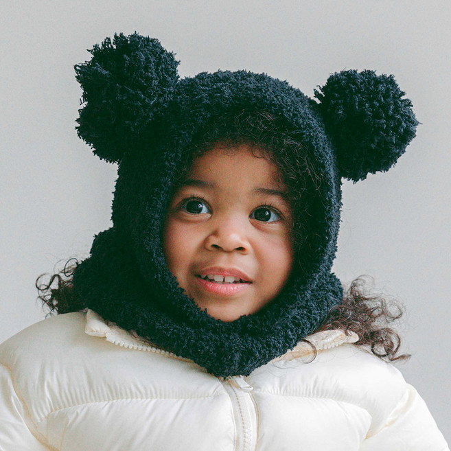 모모네 뽀용뽀용 겨울 바라클라바 키즈 유아 아기 털 비니 모자