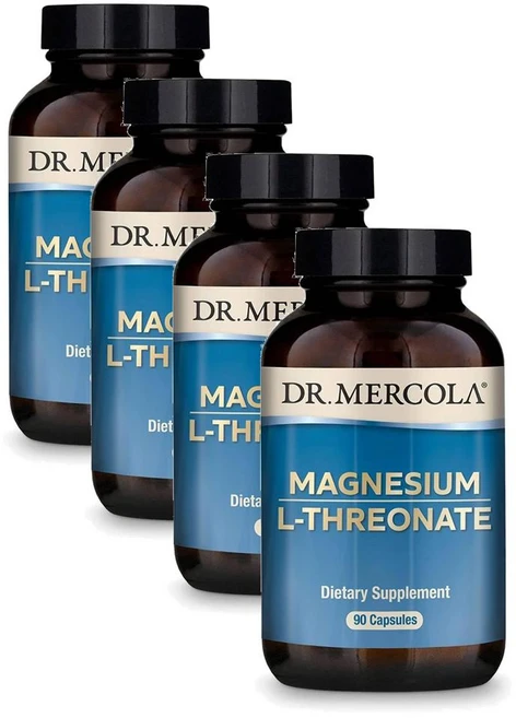닥터머콜라 트레온산 마그네슘 어드밴스드 캡슐 Dr. Mercola Magnesium L-Threonate, 90정, 4개 - 쿠팡