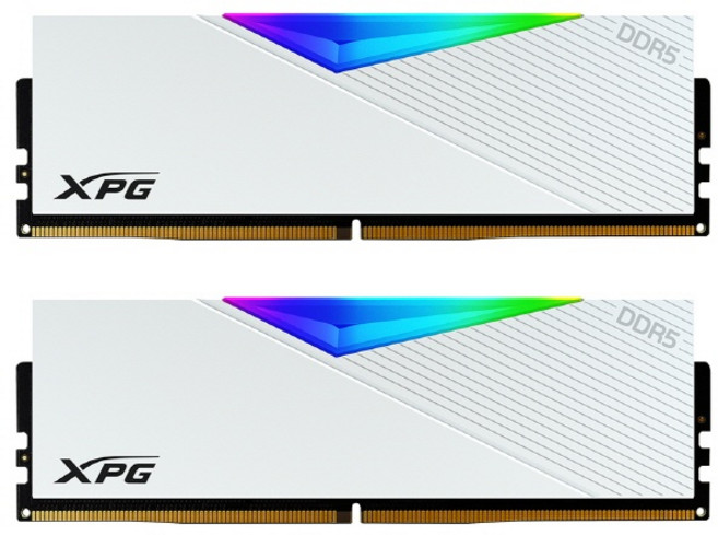 [ADATA] XPG DDR5 PC5-51200 CL32 LANCER RGB 화이트 서린 [32GB (16GB*2)] (6400), 1