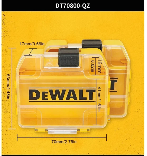 디월트(Dewalt) DT70800 TSTAK 소형 공구함 미니 수납함 투명 플라스틱 다용도 적층형 박스 63 70 17mm, 01 DT70800
