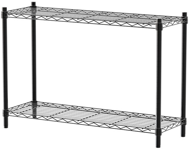 dayneeds 輕型波浪架 90x30x60公分, 黑色, 2 Tiers