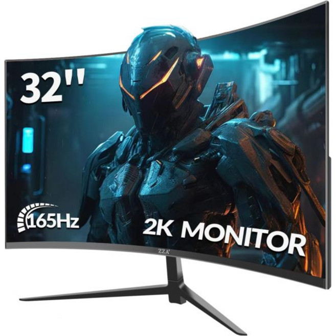 ZZA 32인치 커브드 게이밍 모니터 240Hz 1K 1080p 1500R 곡률 1ms 응답 속도(GTG) HDR 600 디자인 122% sRGB DP/HDMI, 32 inch curved monitor