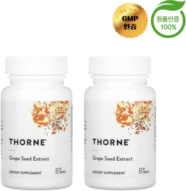 1+1 쏜리서치 포도씨 추출물 100mg 60캡슐 류신 폴리페놀 프로안토시아닌 안티에이징, 2개, 60정 - 쿠팡