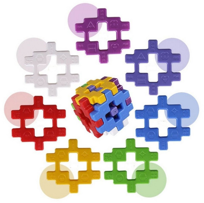 아이 창의력 놀이 유아 장난감 교구 큰사각 블록 82p [BXX98484]