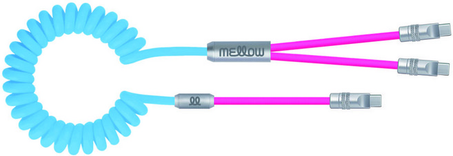 데코아르 멜로우 롤링 초고속 케이블 (240w) PPS 전용 어댑터, 듀얼 케이블 스카이, 1개