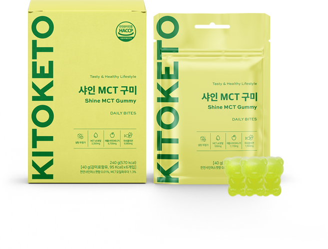 [키토케토] 샤인MCT구미 무설탕 젤리 애플사이다비니거 애사비 구미 1BOX, 240g, 1박스