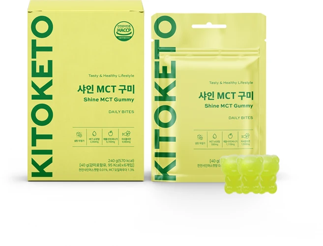 [키토케토] 샤인MCT구미 무설탕 젤리 애플사이다비니거 애사비 구미 1BOX, 240g, 1박스 - 쿠팡