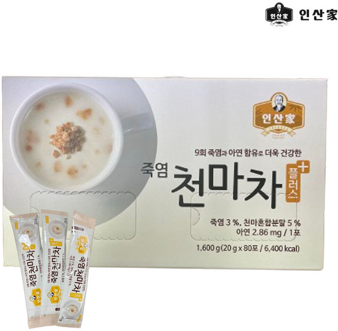 인산가 죽염 천마차, 20g, 80개입, 1개