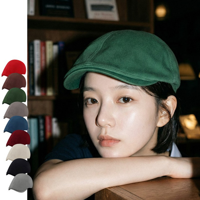 기본 무지 헌팅캡 모자 남녀 공용 플랫캡 베레모/H-23529