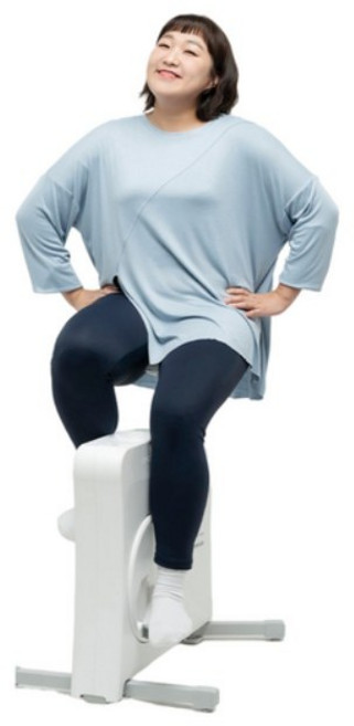 스포틀러 원더바이크 이수지 접이식 실내자전거 사이클 미니 바이크 유산소 홈트 운동 기구, 화이트