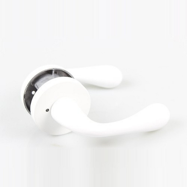 ST-L115 화이트 버턴형 문손잡이 문고리, 1세트