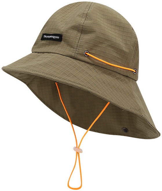 두리안나 경량 스프링 조절 등산모자 버킷햇 아웃도어 캠핑 여행용 모자, 카키