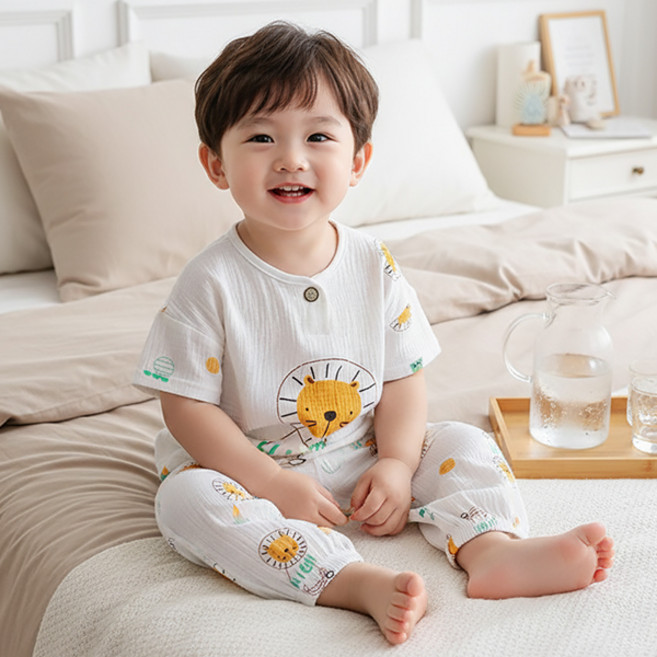 몽실이 거즈면 7부 상하복세트