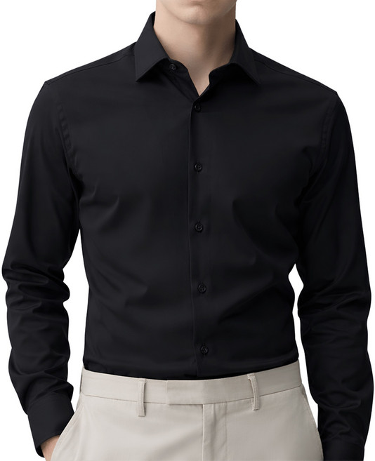 남성 정상 와이셔츠 긴팔 남자셔츠 세미 슬림핏 스판 무지 슬림핏와이셔츠 남방