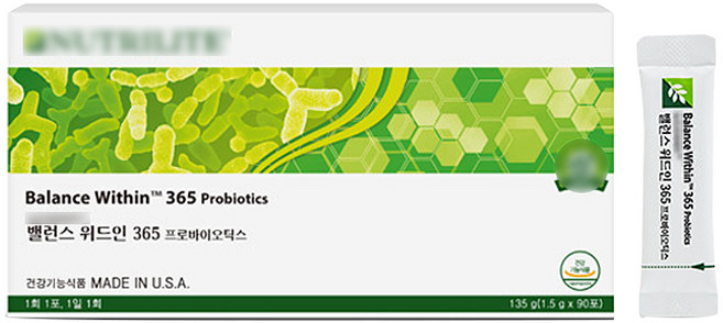 뉴트리라이트 밸런스 위드인 365 프로바이오틱스 유산균, 1.5g, 90개