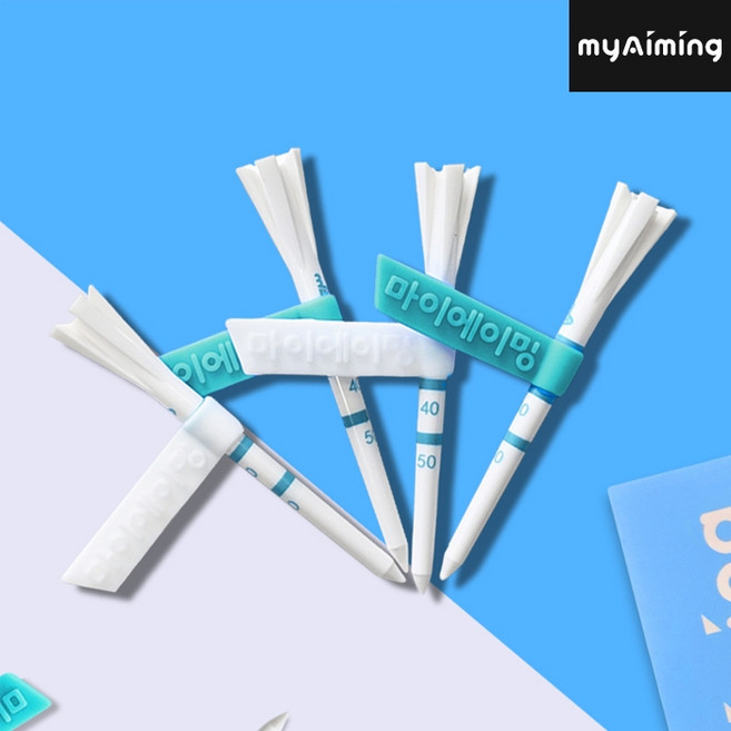 2024 마이에이밍 에이밍티골프티[화이트][4개입], 화이트, 1세트