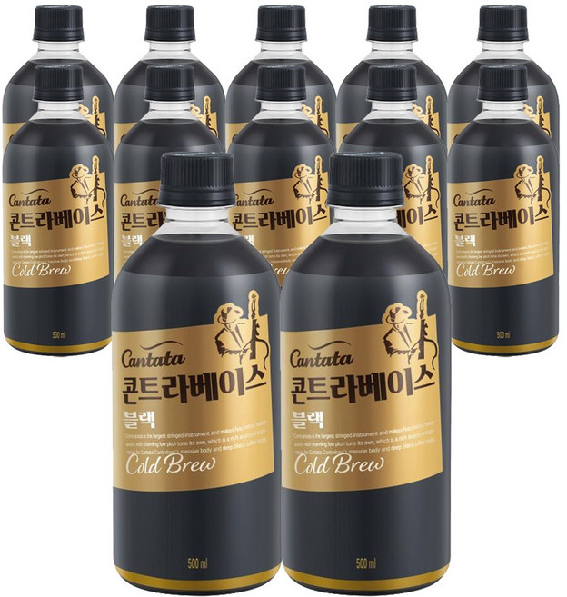 칸타타 콘트라베이스 콜드브루 블랙, 500ml, 12개