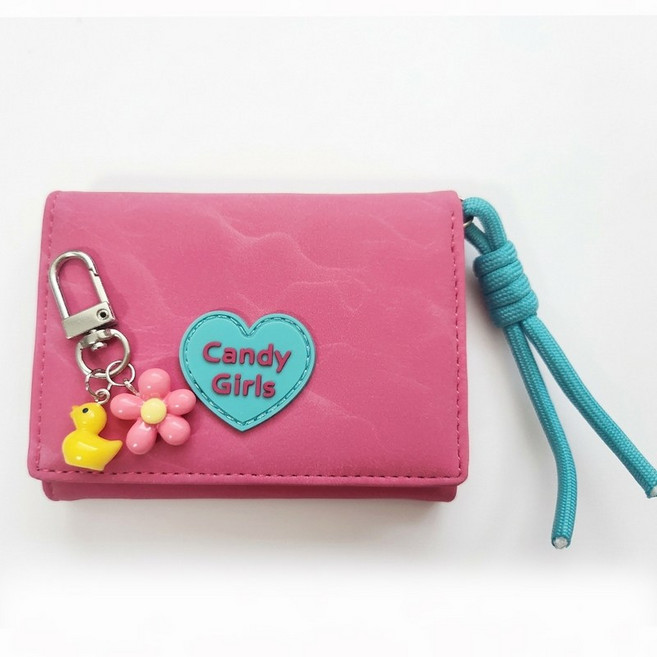 하트 반지갑 오리 꽃 키링 세트 선물상자 포장 학생