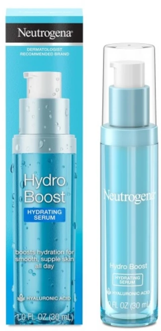 뉴트로지나 하이 부스트 하이드레이팅 히알루론산 페이스 앤 넥 세럼 정제된 히알루론산으로 보습된 오일 프리 및 논코메도제닉 fl oz, Hydrating Serum - 쿠팡