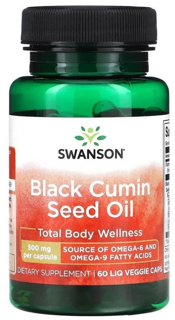 스완슨 블랙 커민 씨드 오일 500mg 60정, 1개 - 쿠팡