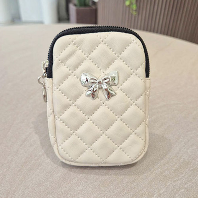 누빔 여성카드 담배케이스 리본 미니파우치8칼라