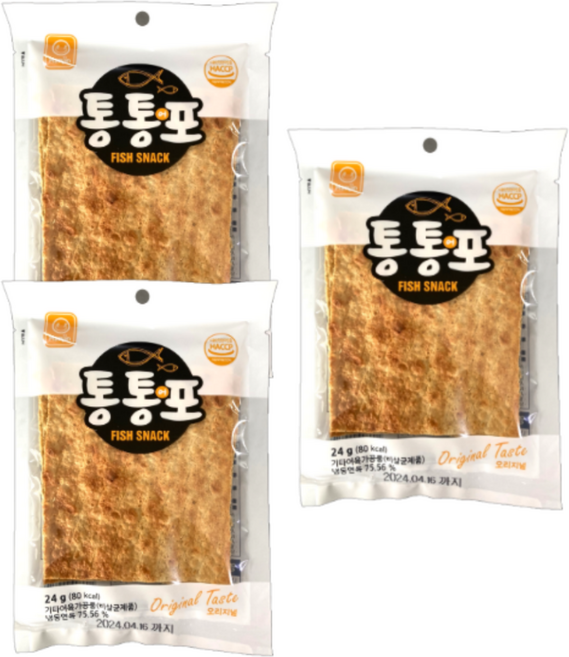 한진식품 통통어포 오리지널, 24g, 3개