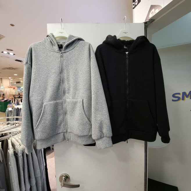 행텐주니어 겨울 융기모 무지 후드집업 1454003480145