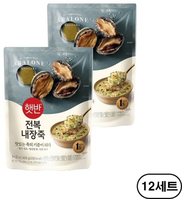 비비고 전복내장죽, 420g, 24개
