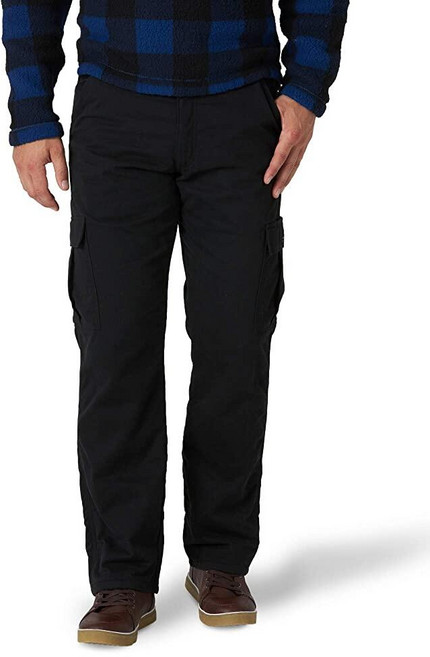 Wrangler 랭글러 남성용 클래식 트윌 릴렉스 핏 카고 바지 플리스 안감 너비 34 x 길이 무연탄 능직. 그외 각종 500546
