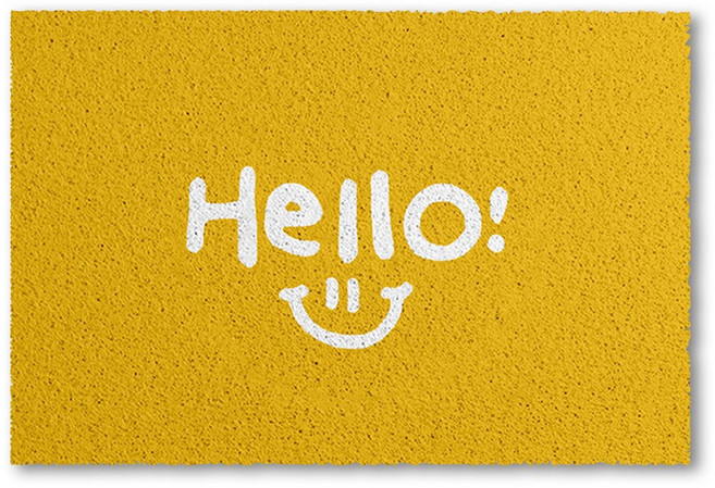 루비코코 코일 아파트 신발장 매트 업소용 현관 발매트, 1개, 옐로우