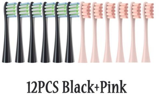 Oclean 소닉 전동 칫솔용 교체 브러시 헤드 부드러운 강모 노즐 12 개, 1세트