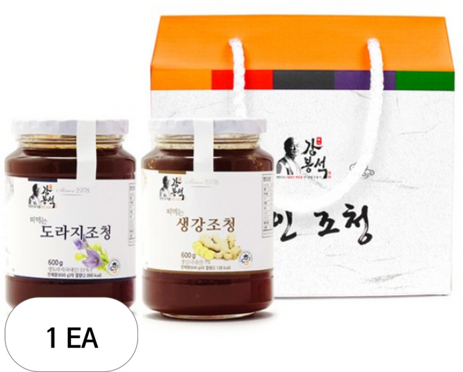 강봉석 명인 도라지 600g + 생강 조청 600g, 1.2kg, 1세트