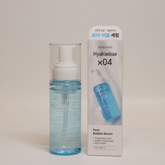 [정품몰] 믹순 히알레배 포어 버블 세럼 수분세럼 보습세럼 수분 보습 윤광 피부진정 속보습 피부결개선 밀착력 화잘먹, 1개, 70ml