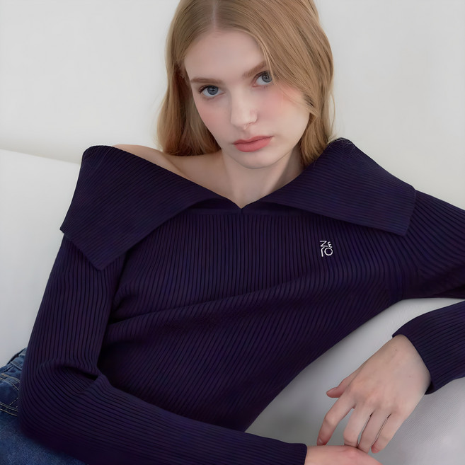 제로스트릿 여성용 케이프 오프숄더 스웨터