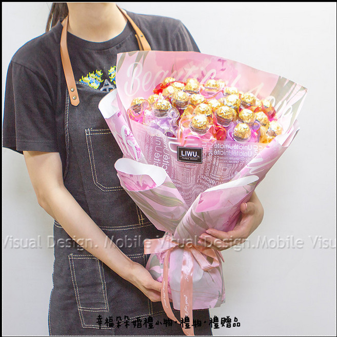 金莎巧克力花束 30支入 生日情人節畢業花禮, 單束花束, 1件
