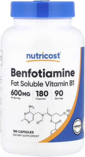 새해 첫좋은선물 Nutricost 벤포티아민 캡슐 180정(캡슐 1정당 300mg) 제대로 할인합니다, Nutricost벤포티아민캡슐180정캡슐1정당300mg, 1개 - 쿠팡