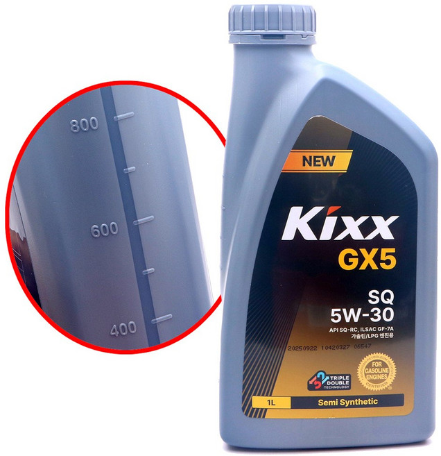 예초기용 4사이클 가솔린 엔진 오일 Kixx G 5W-30 4스트로크 4행정, 1개, 5w30, 1L