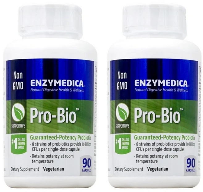 엔지메디카 Enzymedica Pro Bio 프로 바이오 프로바이오틱 90캡슐 2팩, 90정 - 쿠팡