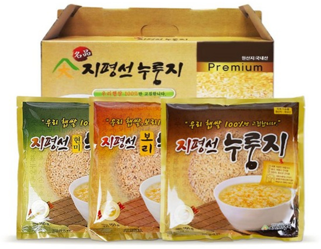 지평선 누룽지 백미 현미 보리 150g 10봉지 해물누룽지탕 가마솥누룽지 누룽지삼계탕