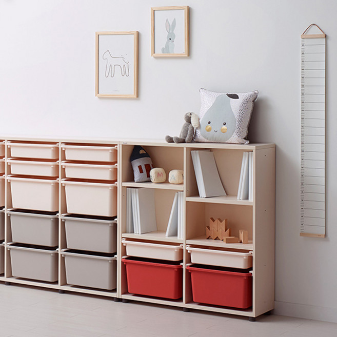 일룸 [일룸] 에디키즈 950폭 멀티수납장, IV몸통+아이보리그레이PL박스