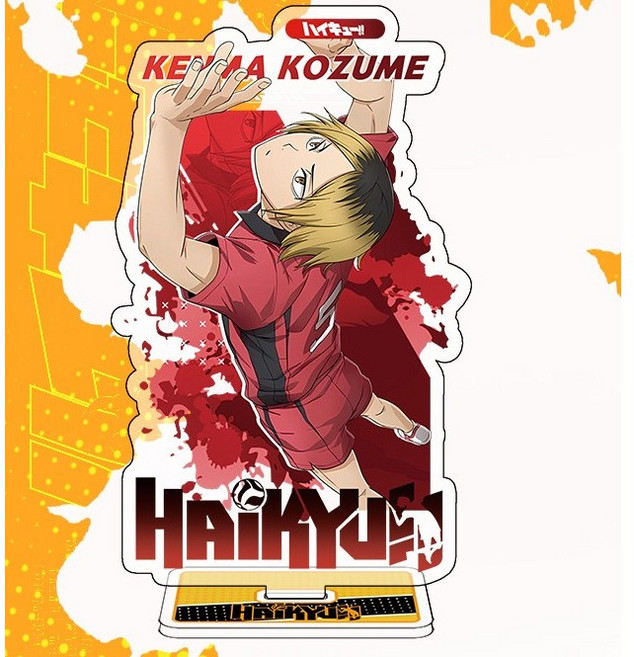 하이큐 아크릴 스탠드 애니 캐릭터 굿즈 니시노야 켄마 카게야마, 1개, 두뇌파 켄마