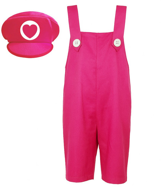 바이시스 마리오멜빵바지 졸업사진의상 반티세트 체육대회반티 애니메이션코스프레 할로윈코스튬 자체제작상품