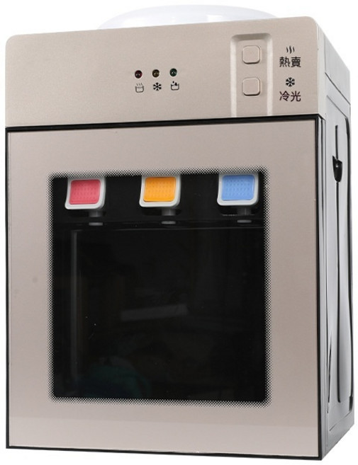 東日家電 桌上型冷熱飲水機 三出水飲水機, 冰川銀HS-35(溫熱)：2出水口