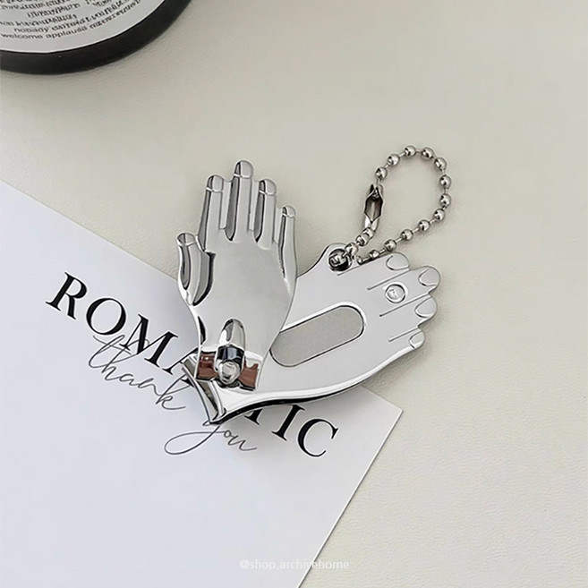 손모양 손톱깎이, 1개, 실버(손모양)