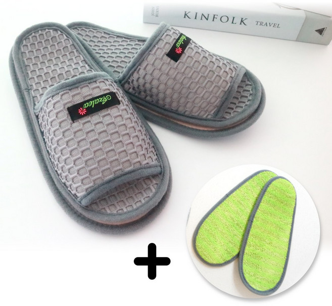 아젤리아 쿨매쉬 청소슬리퍼(연그레이)+추가 패드1세트