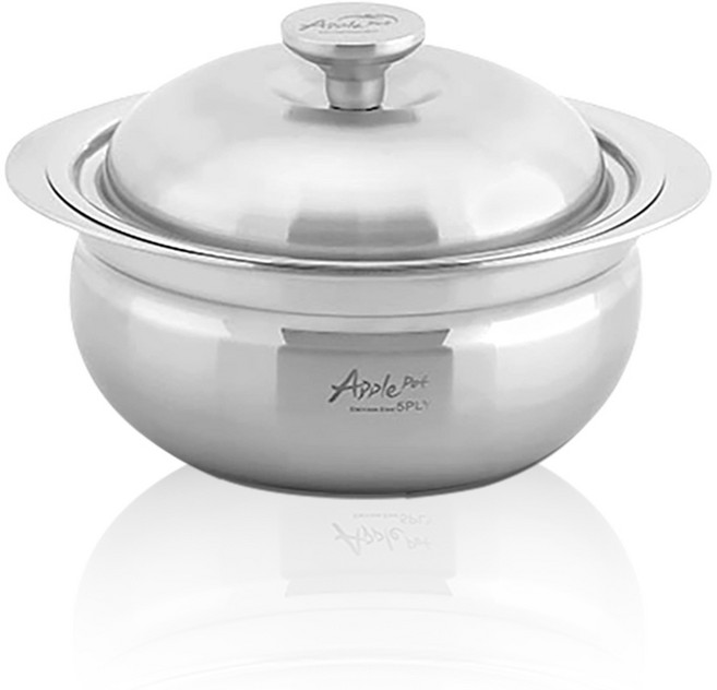 크로벨 애플팟 인덕션 스텐 통5중 양수냄비, 1개