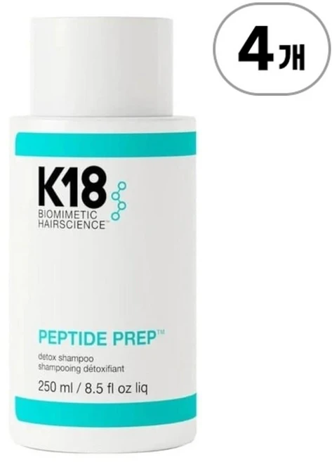 케이18 펩타이드 프렙 디톡스 샴푸 K18 Peptide Prep Detox Shampoo 250ml, 4개 - 쿠팡